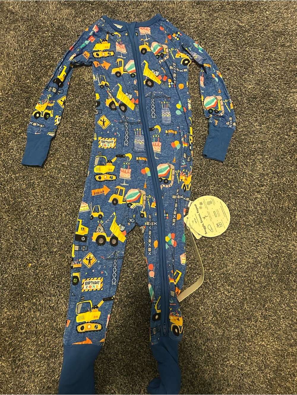 Little sleepies birthday builders zippy 2T NWT